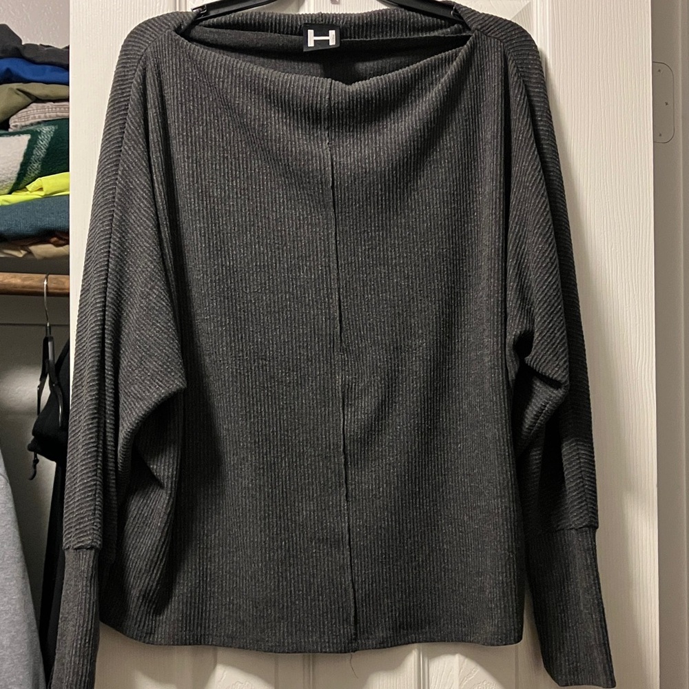 Newly added💕 H by Bordeaux Charcoal Knit Top